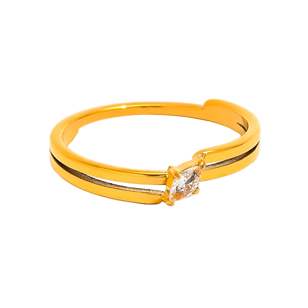 Bague avec pierre Zircon mini losange